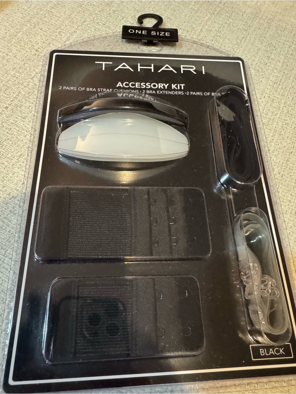 Tahari Black Bra Accessory Kit - One Size